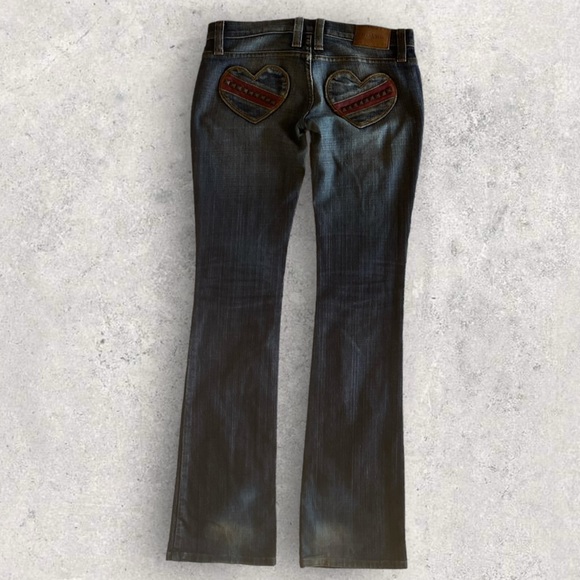 Frankie B. Denim - Very Rare Frankie B. Denim Blue Jeans Hart Pockets Grommets Excellent Condition!